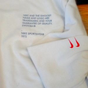 Nike Sportswear NSW Swoosh Fleece Crew SBB Sweatshirt Beige Blue DJ0465-104 Sz L